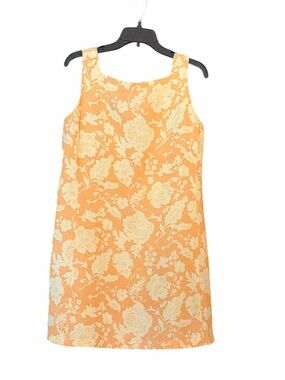 Chic Floral Midi Dress in Yellow and Cream